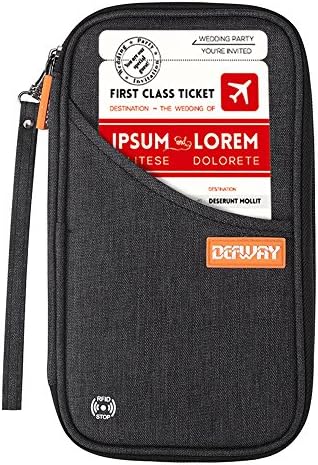 Travel Wallet RFID Blocking Document Organizer Bag, Family Passport Holder