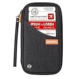 DEW Travel Wallet RFID Blocking Document Organizer Bag, Family Passport Holder