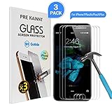 Screen Protector Glass,3Pack Kainnt iPhone 7 Plus 6S Plus/6 Plus(5.5inch) Screen Protector Glass, iPhone 7 Plus 6S Plus/6 Plus Tempered Glass Screen Protector for Apple iPhone 7 Plus 6S Plus/6 Plus