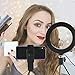 Selfie Ring Light 6.3-inch with Stand & Phone Holder, 3 Light Settings Dimmable Desktop LED Camera Lights for Recording Video Conferencing, Makeup, YouTube, Live Streaming