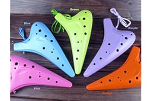 Fengya 12 Hole Alto C Plastic Ocarina, 5 Colors Available (Purple)
