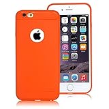 iPhone 6s Plus/6 Plus Case,LoTus[Scratch Resistant ] Jelly Orange Ultra Slim Flexible Soft Rubber TPU Gel Protective Cover perfect fit for iPhone 6 Plus/6s Plus-with Small Gifts-Orange