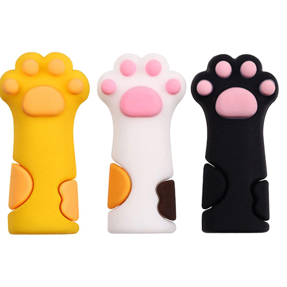 minkissy Cat Paw Cuticle Nipper Cover Silicone Protective Sleeve for Nail Scissors 3.5X1.5X2Cm Manicure Tool Shears Protector