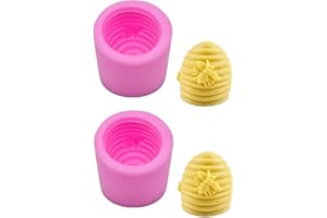MoldFun 2-Pack Bee Silicone Molds for Handmade Soap, Cake Fondant Decorating, Candy, Chocolate, Candle, Resin, Wax Crayon Melt, Polymer Clay