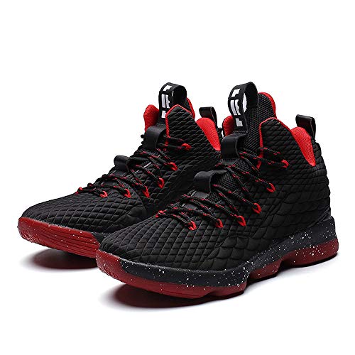 BOOMJIU Professinal Sneakers for Men Athletic Walking Shoes Indoor Court Outdoor Basketball Running Shoe Black - Thumbnail 6