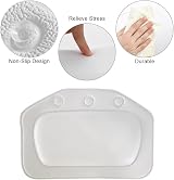 Gukasxi Bathtub Pillow White PVC Head Neck Support Non-slip Suction Cups Spa view 3