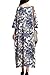 Mordenmiss Women's Printing Dress Travel Line Clothing Large Style 1-Blue
