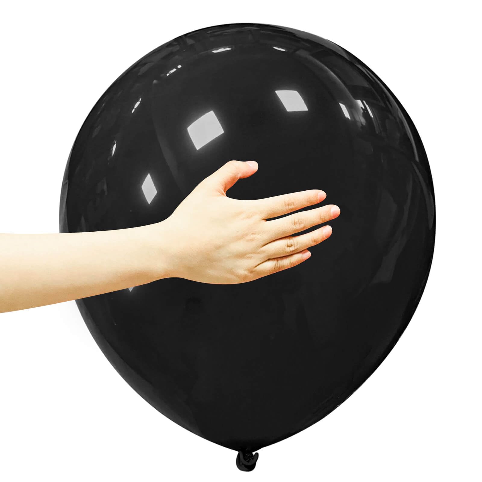 Photo 1 of 18 Inch Black Balloons 12 Pack Large Latex Party Balloons Round Helium Balloon for Halloween Birthday Party Anniversary Festival Party Decorations (Black Balloons 18 inch)