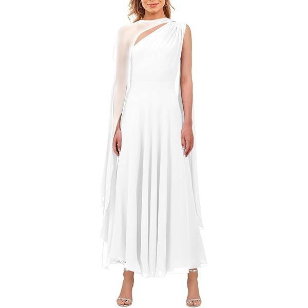 open lace back dress Tova Draped One-Shoulder Maxi Dress Champagne– Selfie Leslie main image 1