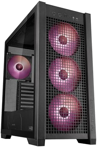 TUF GAMING GT302 TG ARGB BLK, Case Gaming E-ATX Nero, Vetro Temperato