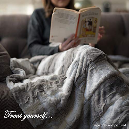 Calming Covers Weighted Blanket for Kids & Adult | Many Styles & Sizes | Made from Designer Fabrics and Weighted with Plastic Poly pellets (10 lbs 53 x 41, Space Cotton & Minky) - Thumbnail 6