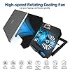 Tendak Laptop Cooling Pad, Laptop Cooler Cooling Pad, Laptop Cooling Bracket, with Two Turbo Fans, 2 USB Ports, 5…