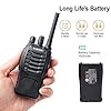 Nineaccy Walkie Talkies Rechargeable Walkie Talkie Long Range 2 way radio Set Walky Talky with Earpieces Handheld Transceiver with LED Light for Adults- (2 Pcs)