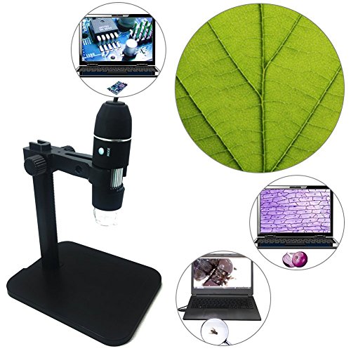 Digital Microscope, KLAREN 1000X 8 LED 2MP USB Digital Microscope Endoscope Magnifier Camera Set