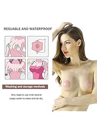 Sujetador de silicona para mujer, reutilizable, 2 unidades, 4 pares, invisible, funda de silicona para pezón (flor + redondo A)