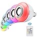 Texsens Music Lamp LED Bulb with Integrated Speaker, 6W E26 RGB Changing Light Wireless Stereo Audio with 24 Keys Remote Control (Big)