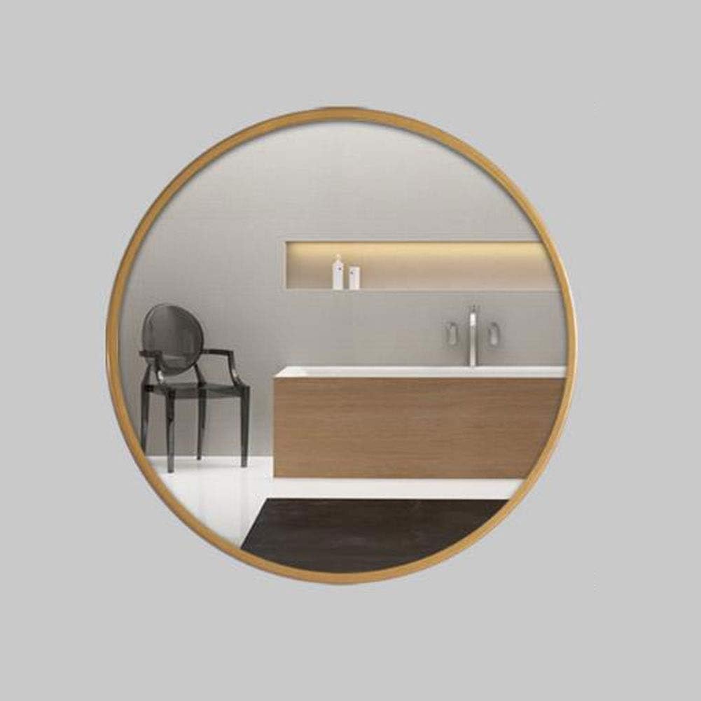 Espejo de Pared Espejo de baño Redondo Grande con Marco de Metal Espejo