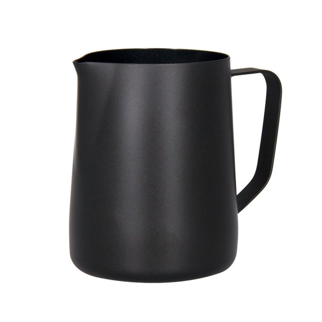 SIPLIV 20 Oz(600 ml) Stainless Steel Espresso Steaming Pitchers Milk Frothing Pitcher Creamer Macchiato Cappuccino Latte Art Making Pitcher Cups Frothing Pitcher - Black