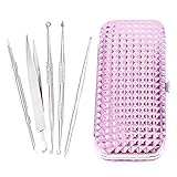 Blackhead Remover, Acne Treatment for Blackhead Comedone Pimple Extractor with 5-in-1 Acne Scars Removal tool, especially for Colson Whitehead Cystic Acne Zit Blemish Whitehead Popping Tweezers