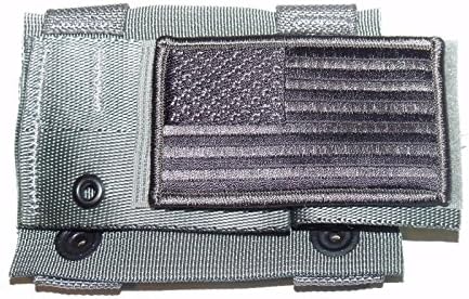 US Army ACU MOLLE II Foliage Green Gray K-BAR ADAPTER Utility Pouch + US Flag