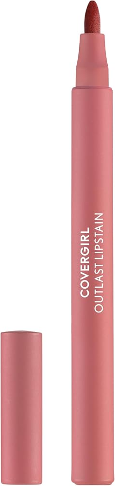 COVERGIRL Outlast, 10 Sugey Girl, Lipstain, Smooth Application, Precise Pen-Like Tip, Transfer-Proof, Satin Stained Finish, V