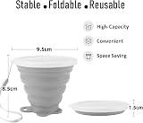ddLUCK Silicone Foldable Cup 2 Pack BPA Free Collapsible Travel Mugs view 2