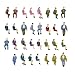 50pcs Seated People Passengers Figures Painted Model Train Scale 1:50