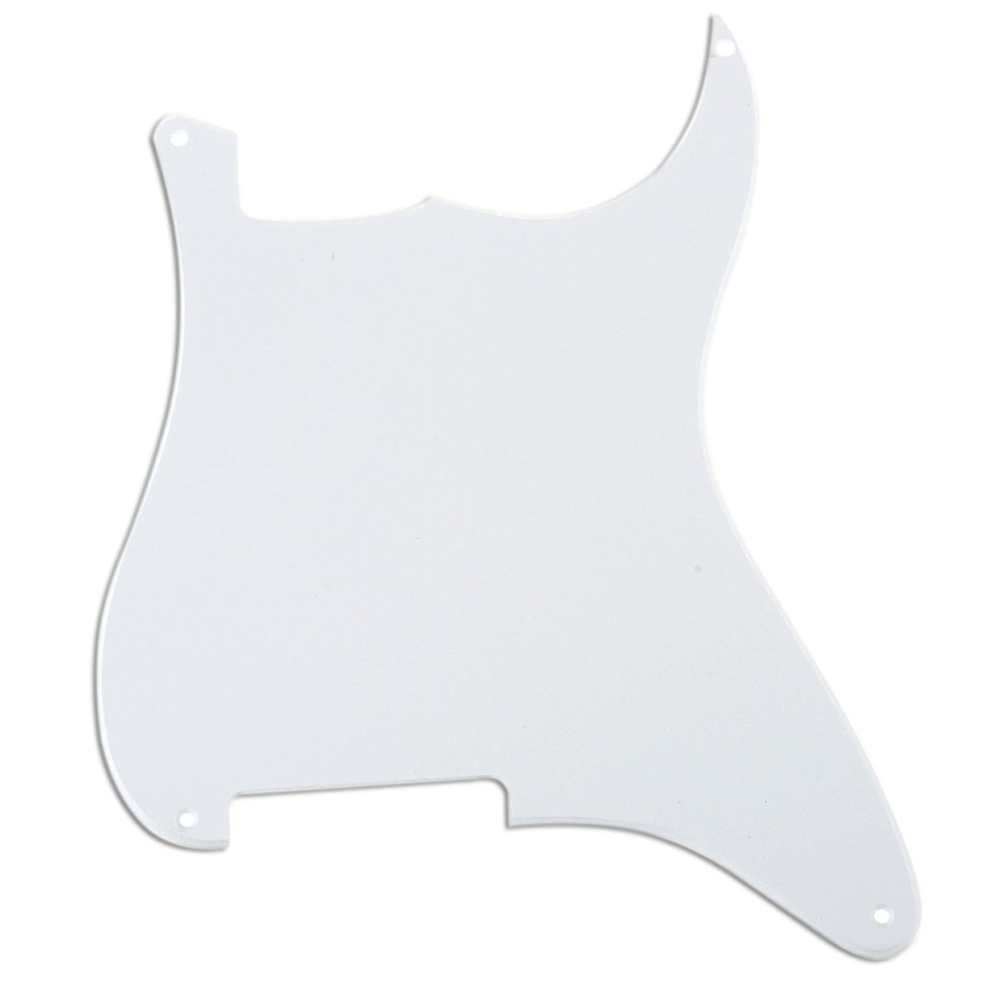 Musiclily 4 Hole Guitar Stratocaster Pickguard Blanks Material for Strat Style Guitar Custom, 1Ply White