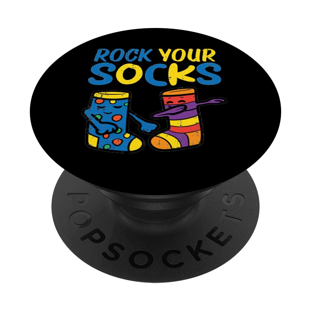 Down Syndrome Rock Your Socks Dab Awareness Boys Girls Kids PopSockets Swappable PopGrip