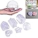 Bath Bomb Molds, G2PLAY DIY Bath Bomb 3 Size with 15 Set Clear Plastic Christmas Ball Ornaments for Party Decorations (8 Star Round Heart)