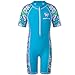 TFJH E 1PCS Girls Long Sleeve Swimsuit UPF 50+ Rashguard 8-10 Years Blue Short