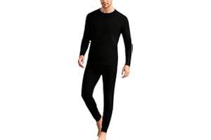 nhApmj Mens Long Johns Thermal Set Lightweight Fleece Lined Layer Tops and Bottoms Sets Cold Weather Winter Warm Underwear
