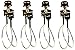 Creative Hobbies® Lamp Shade Light Bulb Clip Adapter Clip on with Shade Attaching Finial Top, Gold Color - No Harp Needed | 4 Pack