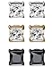 Jstyle 3 Pairs Stainless Steel Mens Womens Magnetic Stud Earrings Non-piercing CZ 5-8mm