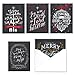 Celebrate the Season Chalkboard Christmas Card Assortment Pack / 25 Greeting Cards Set / 5 Holiday Designs Versed Inside With White Envelopes