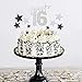Sweet 16 Birthday Decorations Supplies – Silver Black 16th Birthday Party, Number 16 Balloon, Happy Birthday Banner, Cake Topper, Latex/Confetti Balloon, Star Balloon, Sash for BOY/Girl 16 Years Old