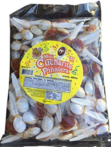 Cucharita Pinatera Tamarind Flavored Mexican Candy Spoon 100 pcs -2 Bags Mini Spoons