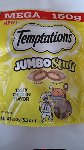 MEGA Temptations Jumbo Stuff Tasty Chicken Flavor Treats For Cats (1-BAG) ( 5.3 OZ)
