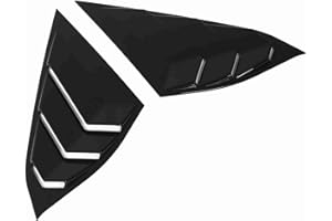 Jauarta Rear Side Window Louver, ABS Scoop Air Vent Blinds for Accord 2018 2021, with Glossy Black Stepped Design for Sporty 