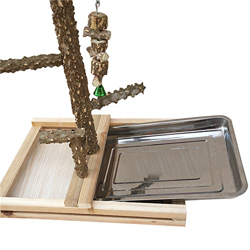 image for TOYPOPOR Parrot Playstand Bird Play Stand Cockatiel Playground Wood Pe