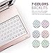 New iPad Pro 10.5 Keyboard Case,iLuen Protective Ultra Slim Shell Folio Stand Auto Sleep/Wake Case with 7 Colors Backlit Wireless Bluetooth Keyboard for 2017 iPad Pro 10.5 Model A1701/A1709(Rose Gold)