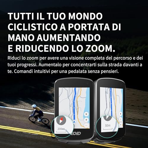 GEOID CC700 Pro GPS Bike Computer Touchscreen 2.8 Inch with Full Maps - Wireless GPS Bike Odometer with Card Navigation, IPX7 Waterproof