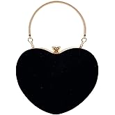 Lytosmoo Women Heart Shaped Handbag Wedding Party Evening Bag Mini Clutch Chain Purse Cocktail Prom Evening Tote