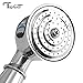 TAPCET Classical Shower Head Brass Handheld Showerhead 6 Style With 2.0 GPM Water Saving Sliver Color