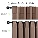 NICETOWN Blackout Curtains and Drapes for Kitchen - (Cappuccino Color) 52 inches Wide by 63 inches Long, 2 Panels Set, Thermal Insulated Blackout Window Drapes
