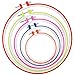 Similane 5 Pieces Embroidery Hoops, Plastic Circle Cross Stitch Hoop Ring 4.5 inch to 10.6 inch (Multicolor) for Embroidery and Cross Stitch