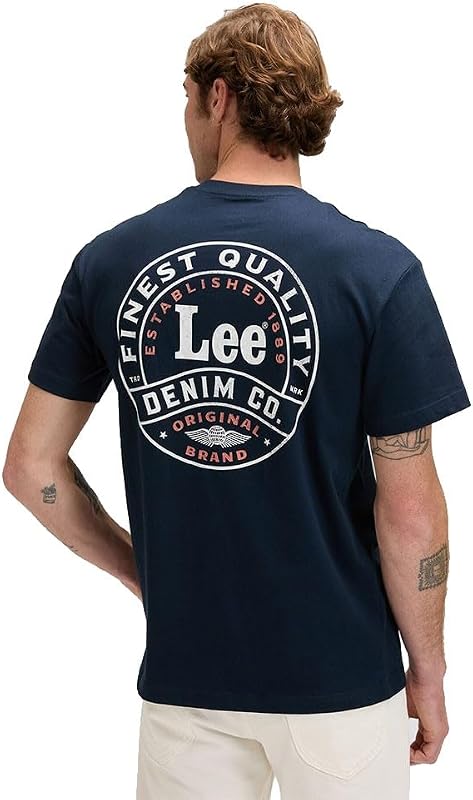 - T Shirt Herren - Regular Fit - Stamp Lee Tee - Rivet Navy
