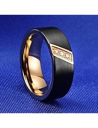 Anillo de compromiso o boda de 0.3 pulgadas con centro de tungsteno de King Will
