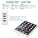 Lumsing Quick Charge 2.0 Multi-Port USB Wall Charger, 4 Port Wall Charging Hub for SmartPhones-White