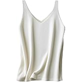 Yovoire Women's Sleeveless V Neck Tank Tops Fashion Slim Fit Basic Casual Summer Top Shirt White